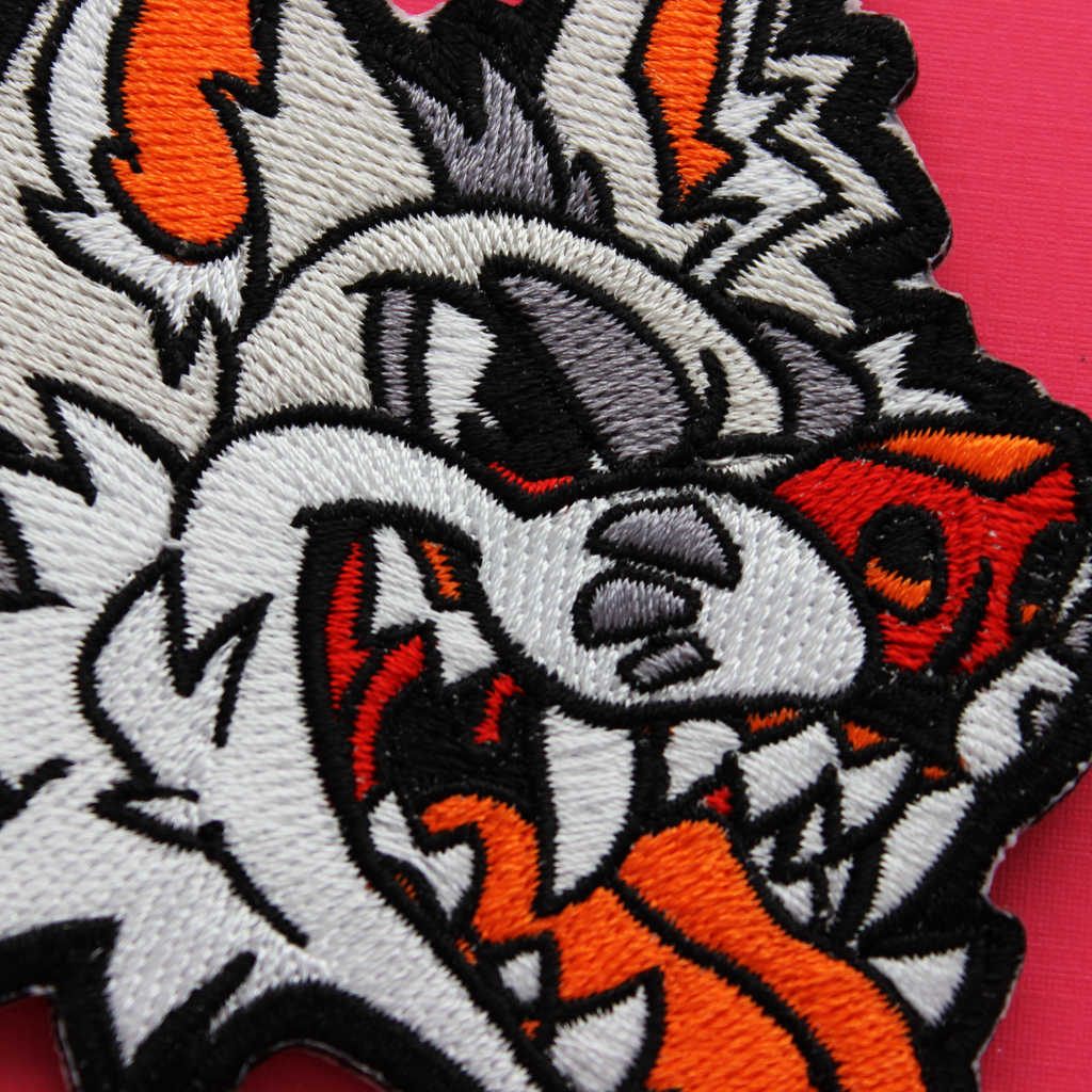 Embroidered Wolf Patch